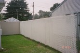 6' chain link with alternating slats