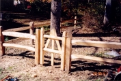 3ft high 2 rail split rail with green wire