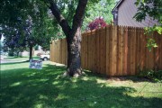 6' Red cedar solid with gothic pickets and gothic posts
